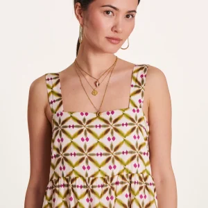 VESTIDO LARGO EN VOILE DE ALGODÓN ESTAMPADO