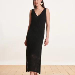 VESTIDO NEGRO DE PUNTO SIN MANGAS