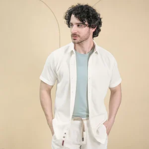 Camisa Custom Sport Beige Claro - Kosta Azul