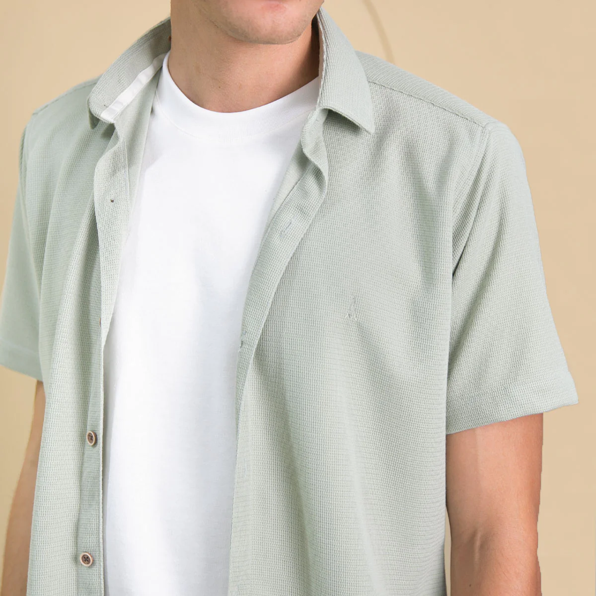 Camisa Custom Manga Corta Verde Claro - Kosta Azul - Imagen 3