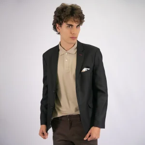 Chaqueta Casual Regular Negra - Kosta Azul