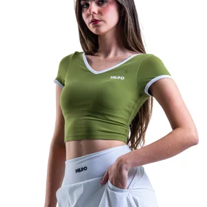 FRANELA AJUSTADA CUELLO EN V HERO VERDE