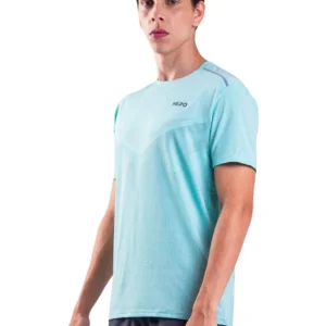 FRANELA DE CABALLERO LIGERA CON LINEA EN V HERO TURQUESA