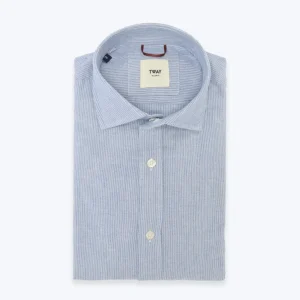 CAMISA AZUL DE RAYAS TWAY