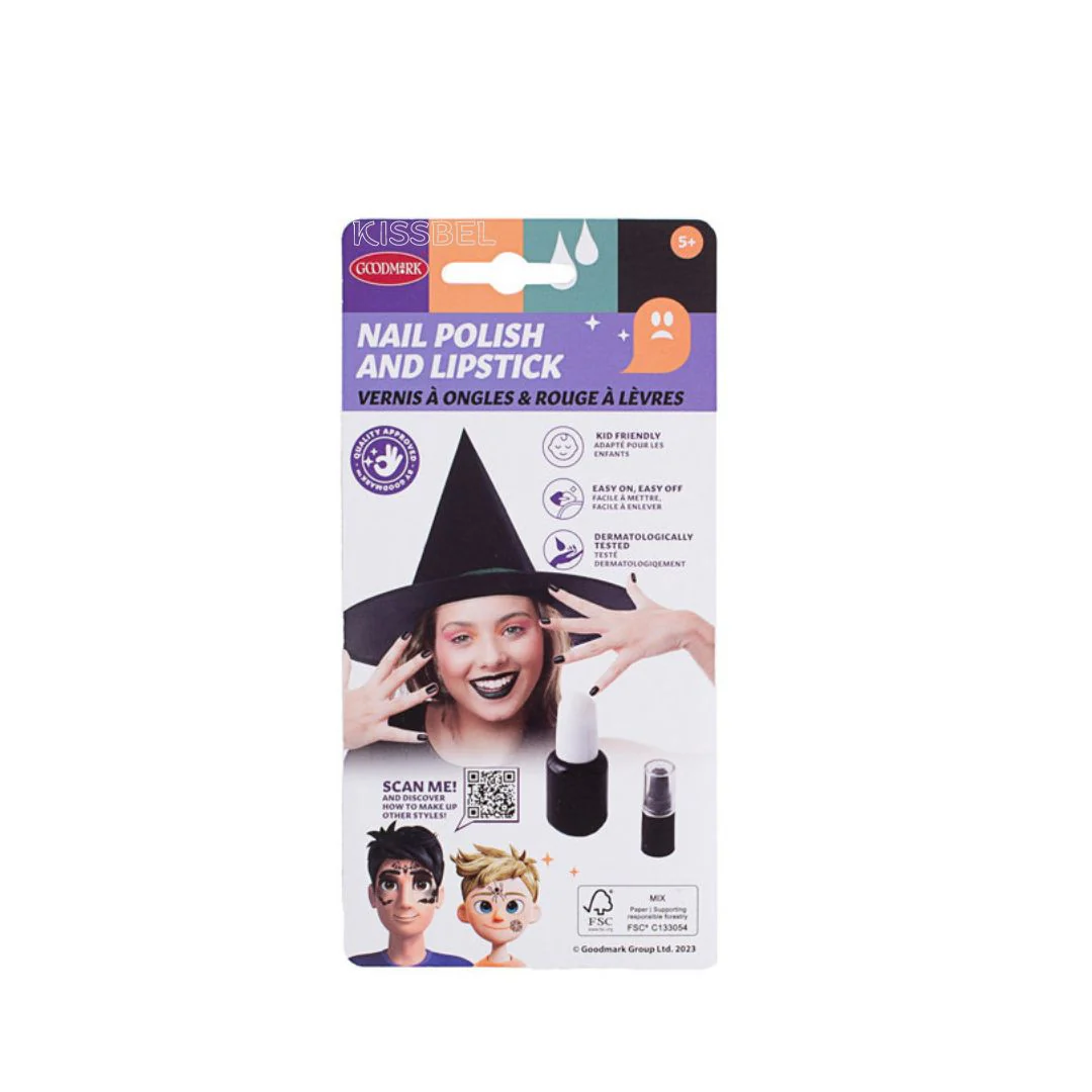 Halloween Labial + esmalte negro bruja