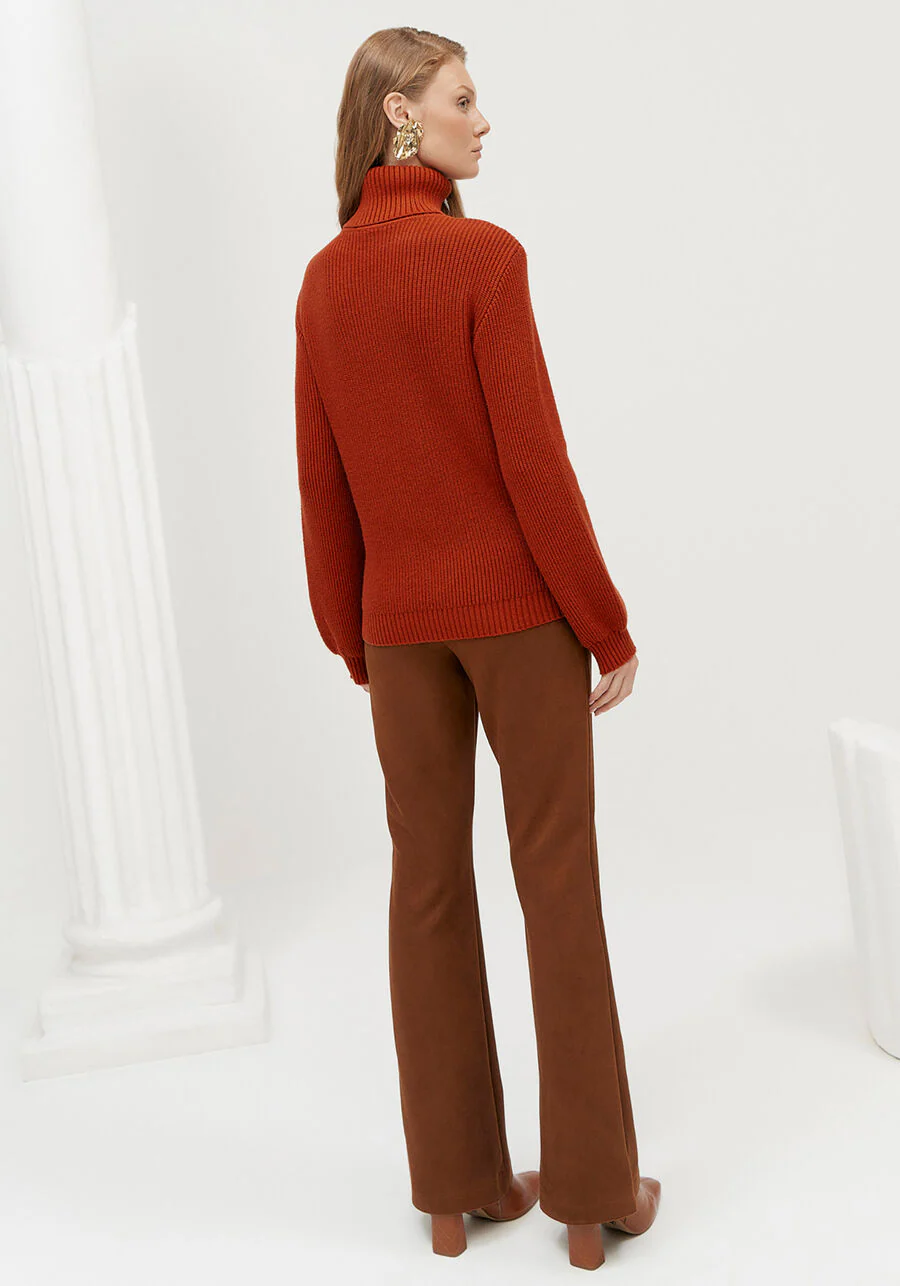 JERSEY TRICOT TERRACOTA - Imagen 4