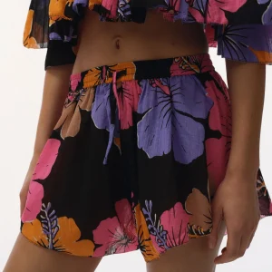 LEONARDO Shorts estampado de cintura alta