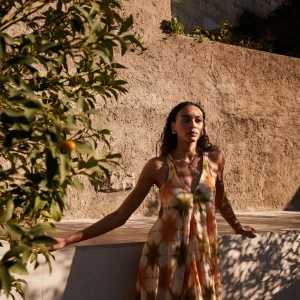 VESTIDO HALTER TIE DYE GREEN