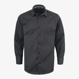 Camisa Custom Manga Larga Negro Mini Print - Kosta Azul