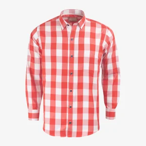 Camisa Custom Manga Larga Cuadros Rosado Oscuro - Kosta Azul