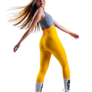 LEGGIN FAJA ACANALADO HERO AMARILLO