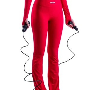 LEGGIN FLAREN ACANALADO HERO ESCARLATA