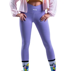 LEGGIN LISO DOBLE COSTURA CINTURA EN V HERO LILA