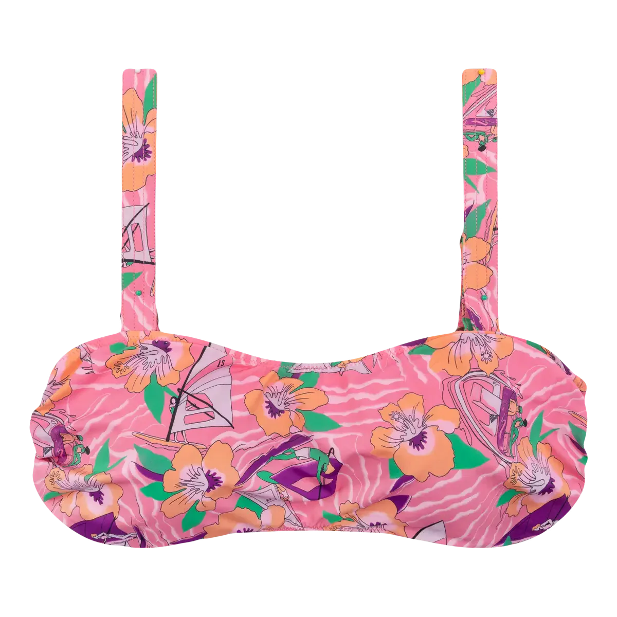 TOP BIKINI BANDEAU BONDI ROSA - Imagen 3