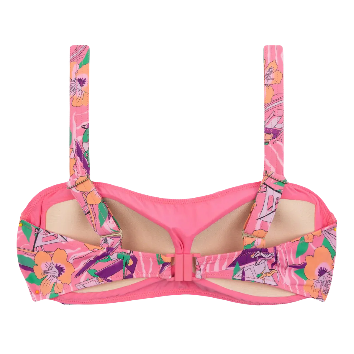 TOP BIKINI BANDEAU BONDI ROSA - Imagen 4