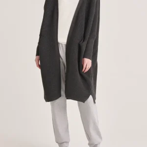 CÁRDIGAN LARGO DE CANALÉ GRIS OSCURO