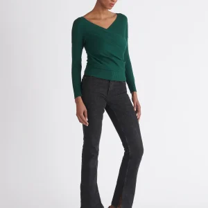 TOP CRUZADO DE PUNTO CON MANGAS LARGAS