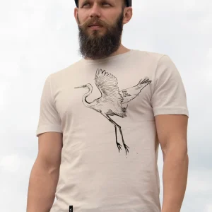 Camiseta manga corta unisex en color blanco vintage estampado collalba gris