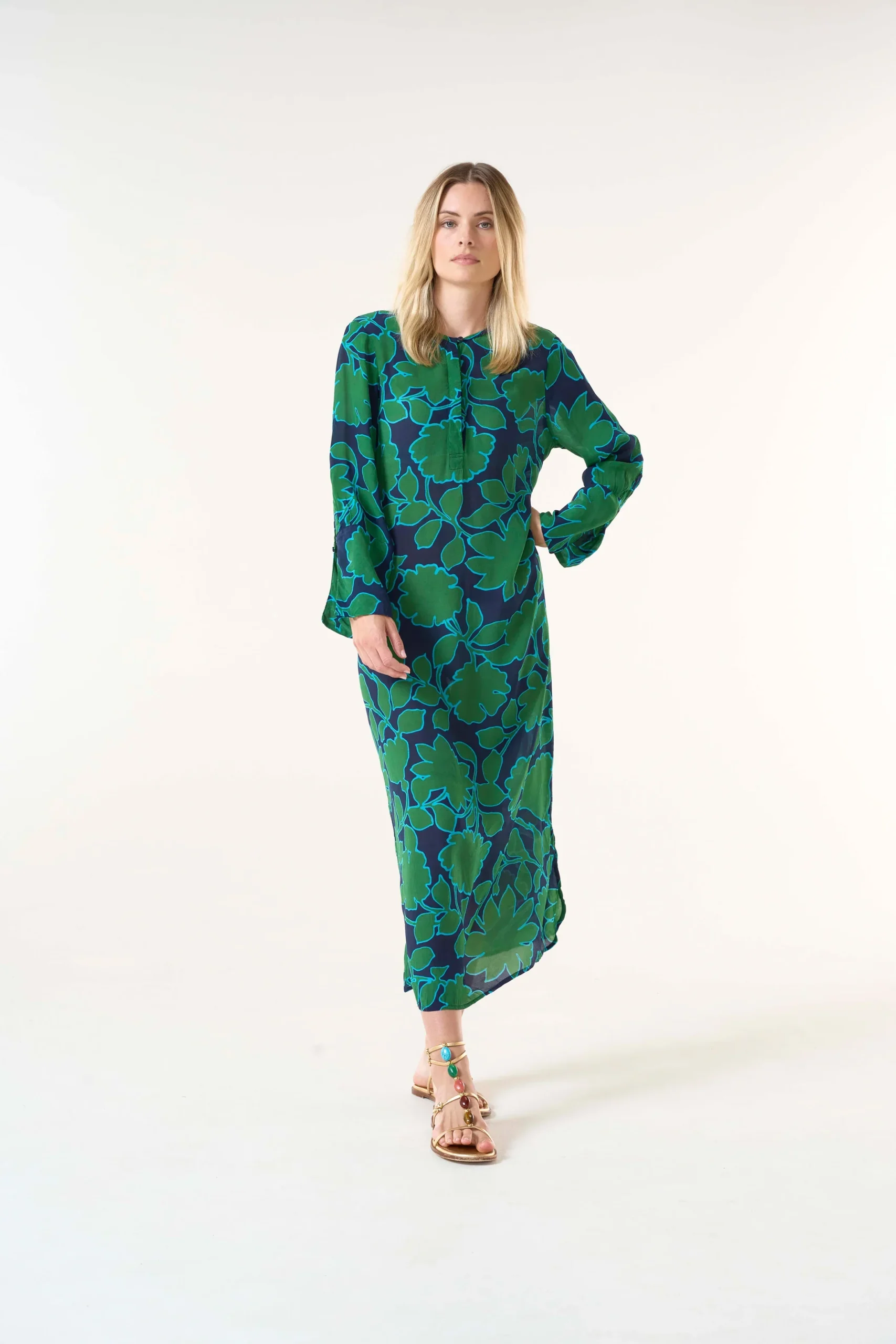 VESTIDO LONG GENIE PORTO VECCHIO GREEN - Imagen 5