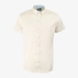Camisa Custom Manga Corta Beige Claro - Kosta Azul