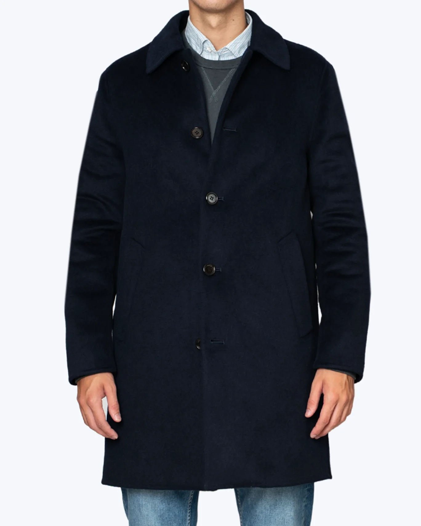 ABRIGO AZUL CON FORRO EXTRAIBLE SEVENTY