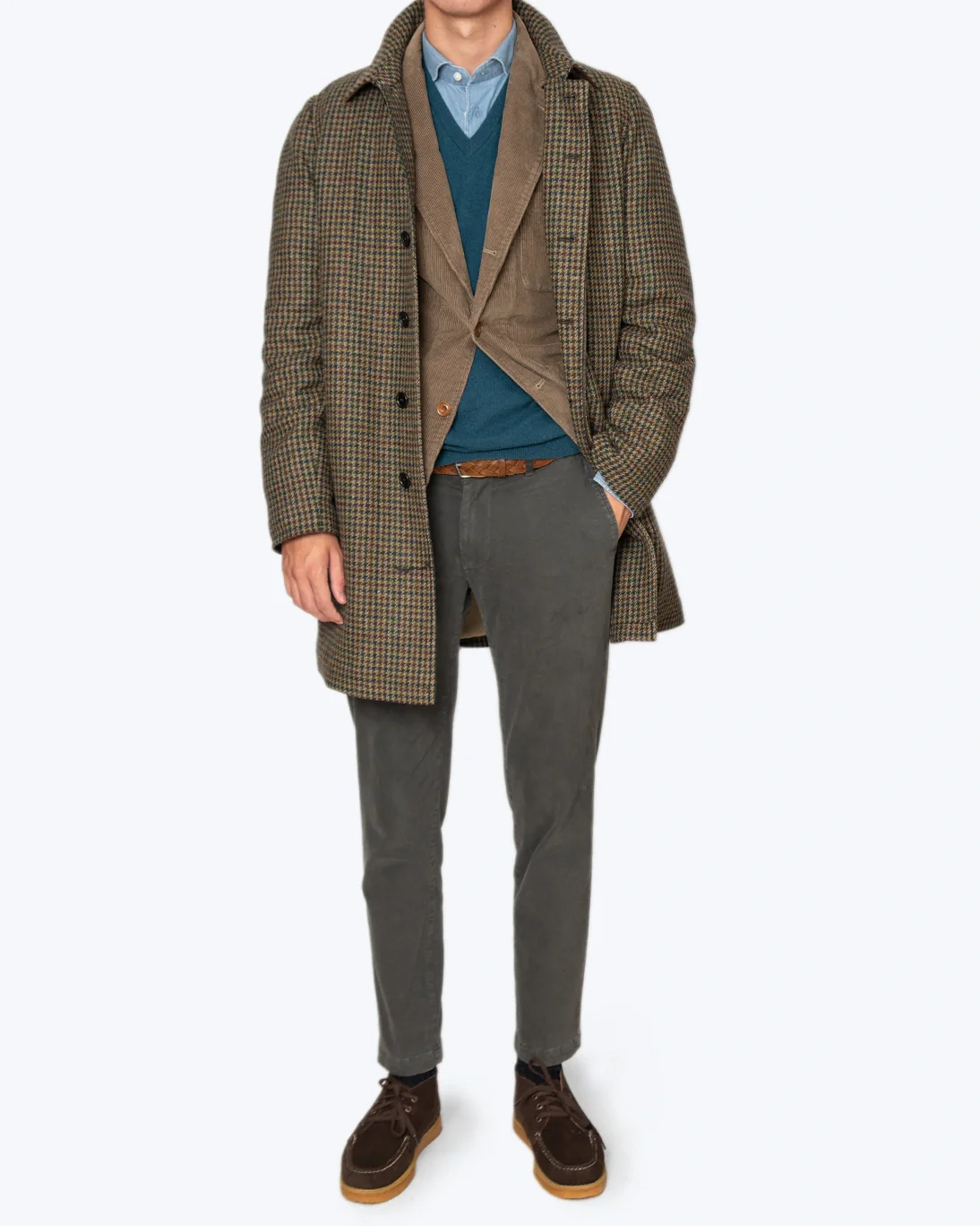 ABRIGO DE LANA DE PATA DE GALLO ZEROSETTANTA - Imagen 4