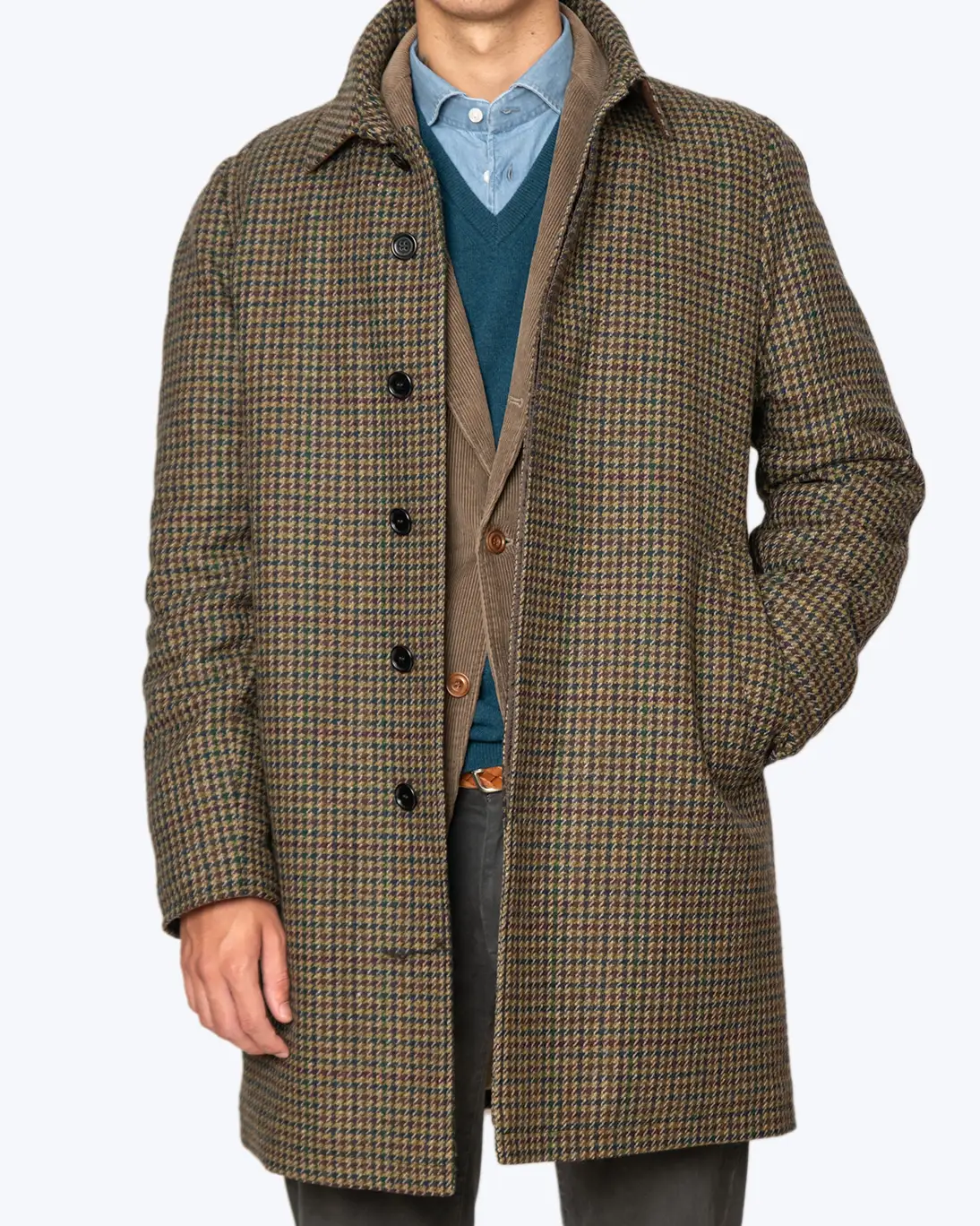 ABRIGO DE LANA DE PATA DE GALLO ZEROSETTANTA