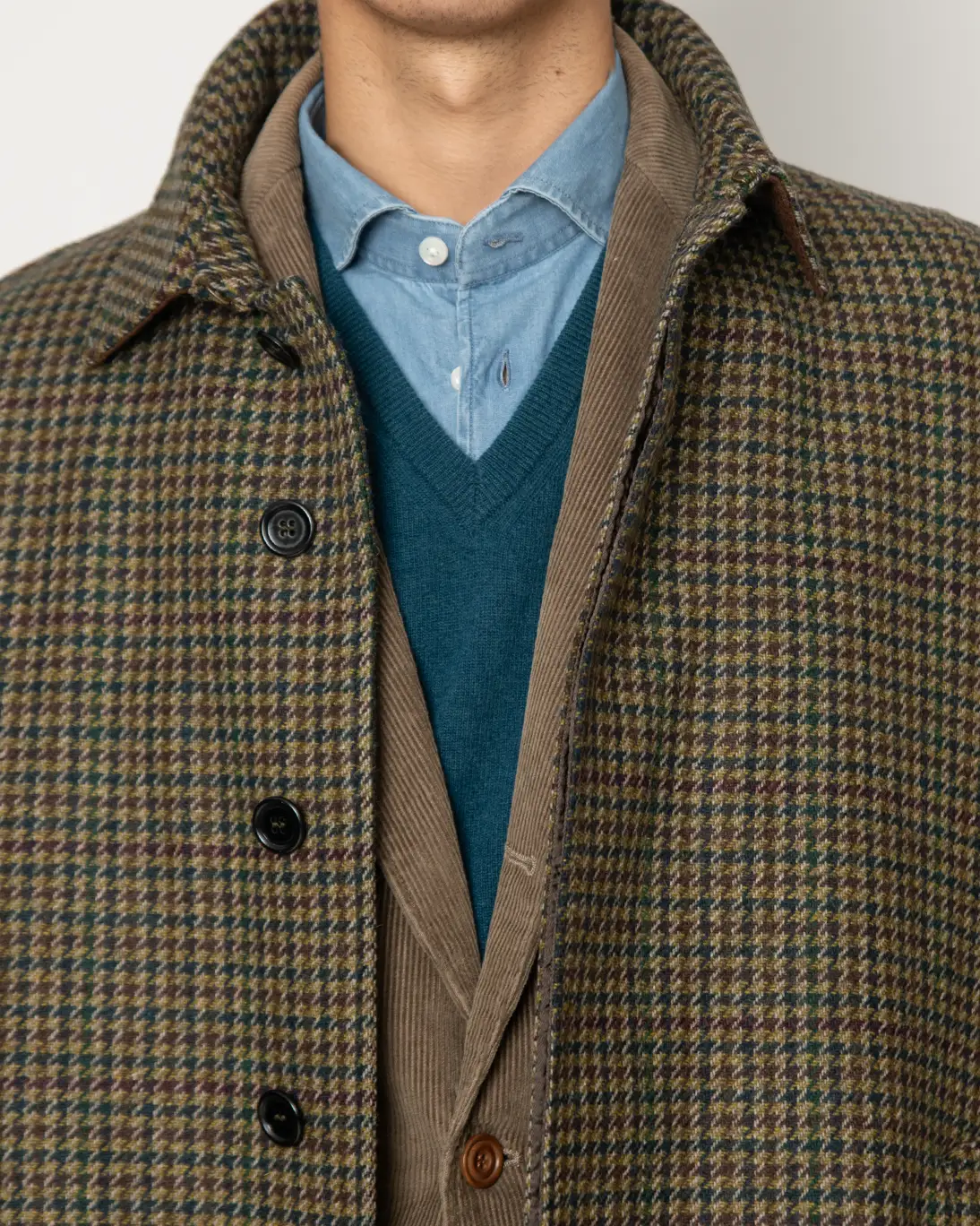 ABRIGO DE LANA DE PATA DE GALLO ZEROSETTANTA - Imagen 3