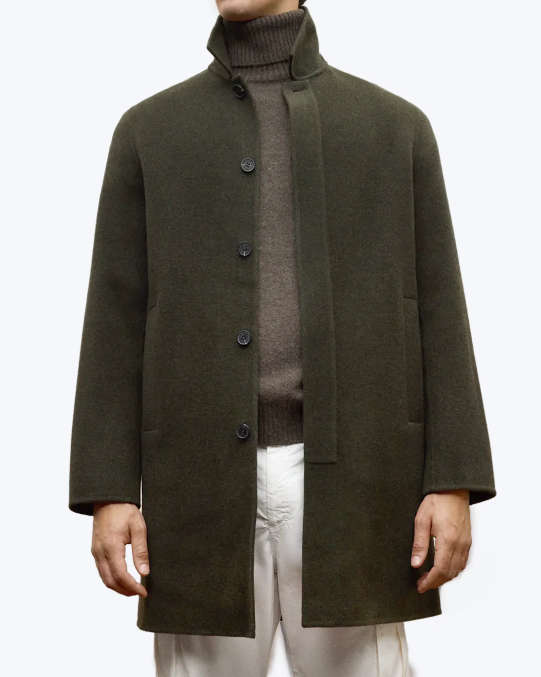 ABRIGO VERDE DE LANA RECICLADA ECOALF