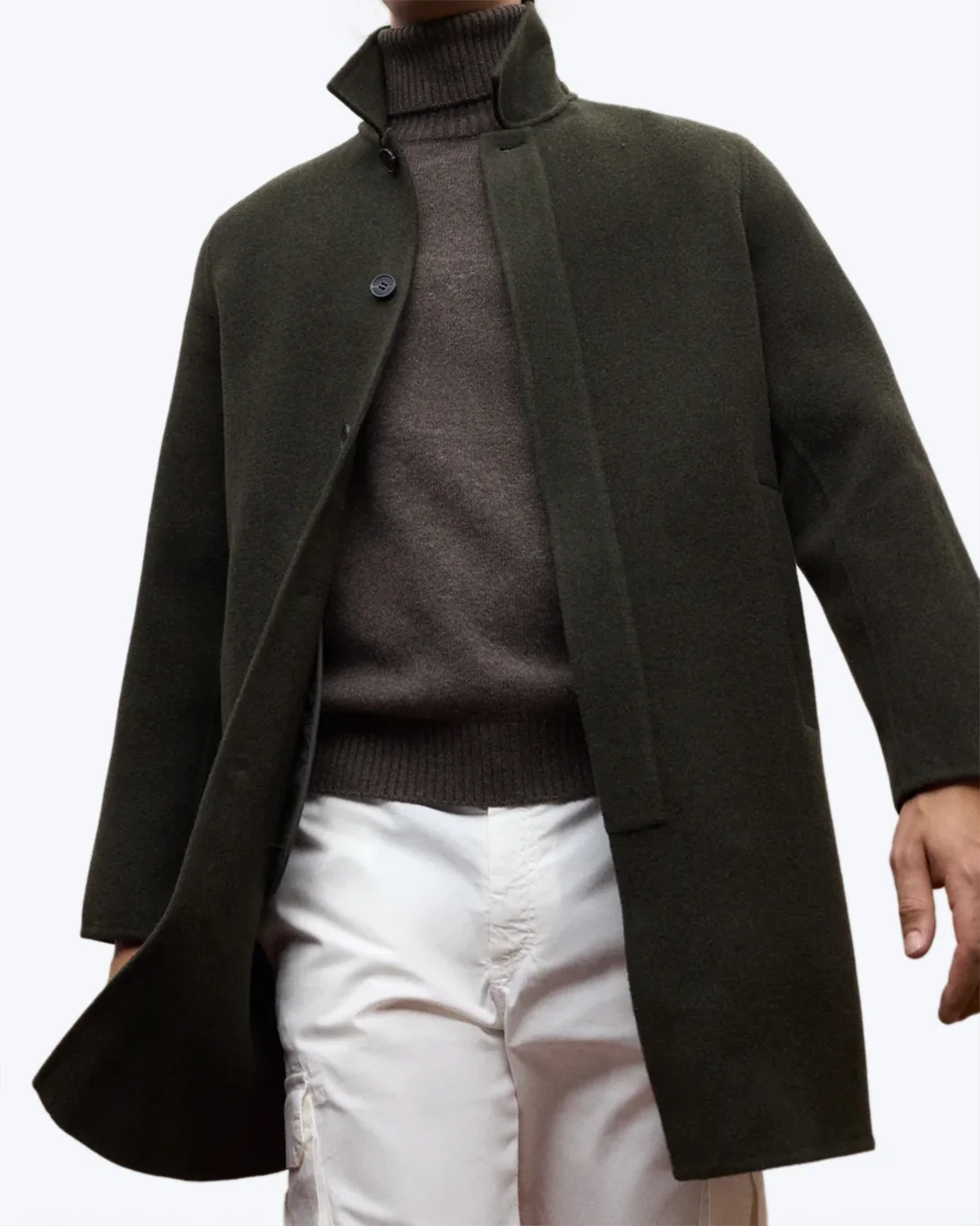 ABRIGO VERDE DE LANA RECICLADA ECOALF - Imagen 3