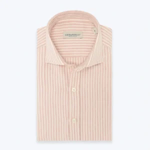 CAMISA DE RAYAS ROSAS Y BLANCAS GHIRARDELLI