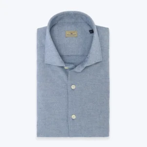 CAMISA AZUL DE FRANELA SONRISA