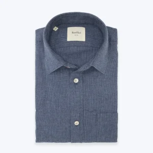 CAMISA PATA DE GALLO AZUL KOIKE