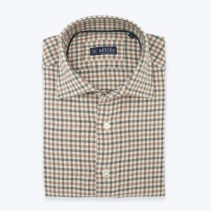 CAMISA DE FRANELA CUADROS BEIGE BREUER