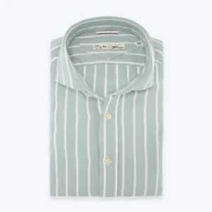 CAMISA RAYAS VERDE AGUA NEW ENGLAND