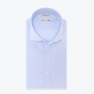 CAMISA AZUL DE RAYAS FINAS NEW ENGLAND