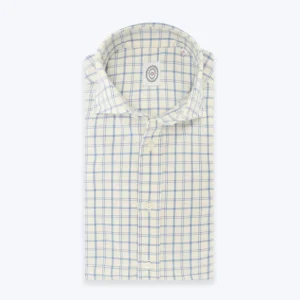 CAMISA BEIGE CON CUADROS BOLZONELLA