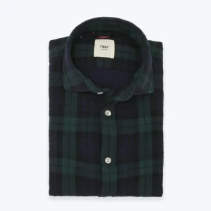 CAMISA ESCOCESA AZUL Y VERDE TWAY