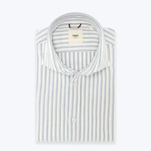 CAMISA DE RAYAS GRISES Y AZULES TWAY