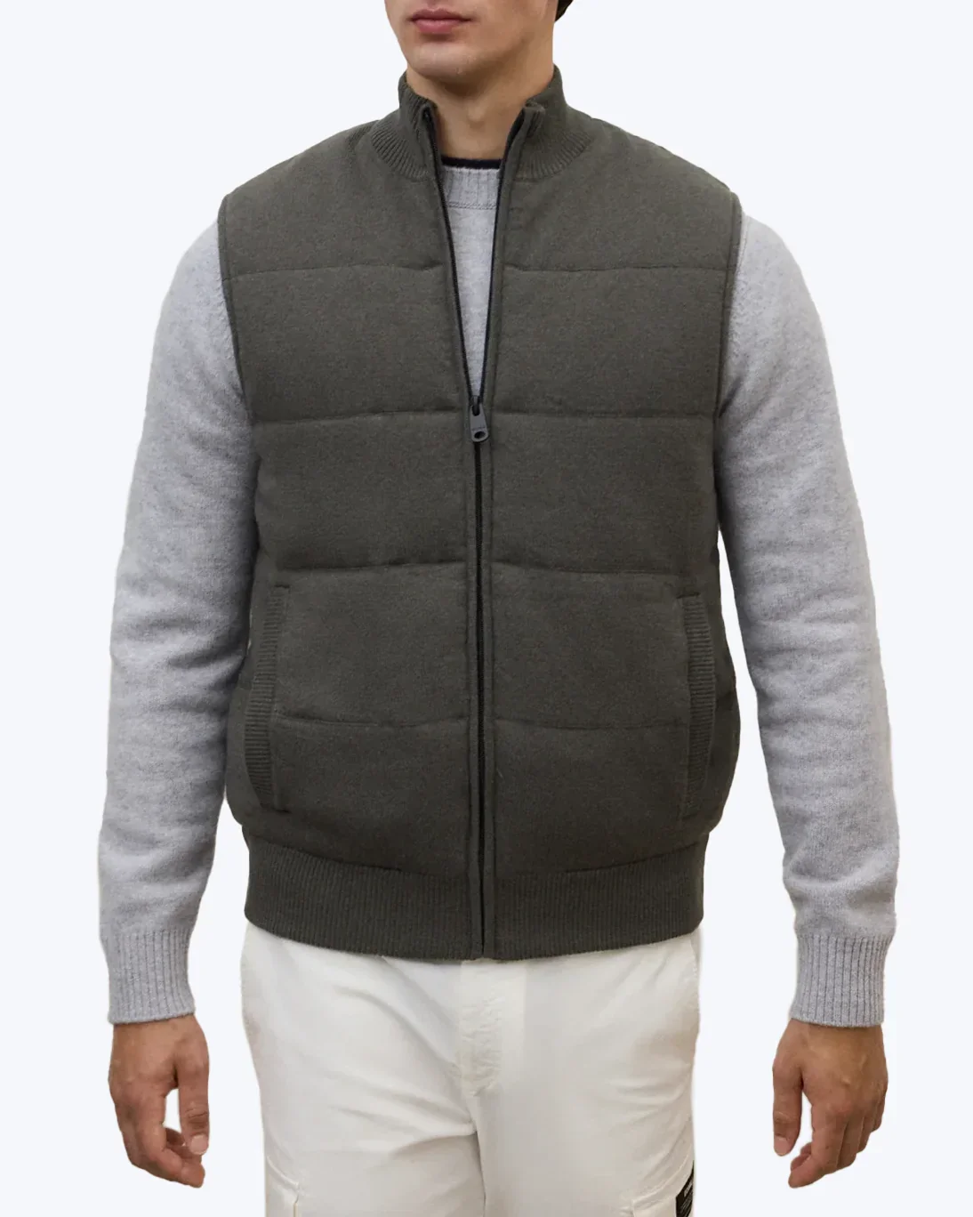 CHALECO CON CREMALLERA VERDE ECOALF