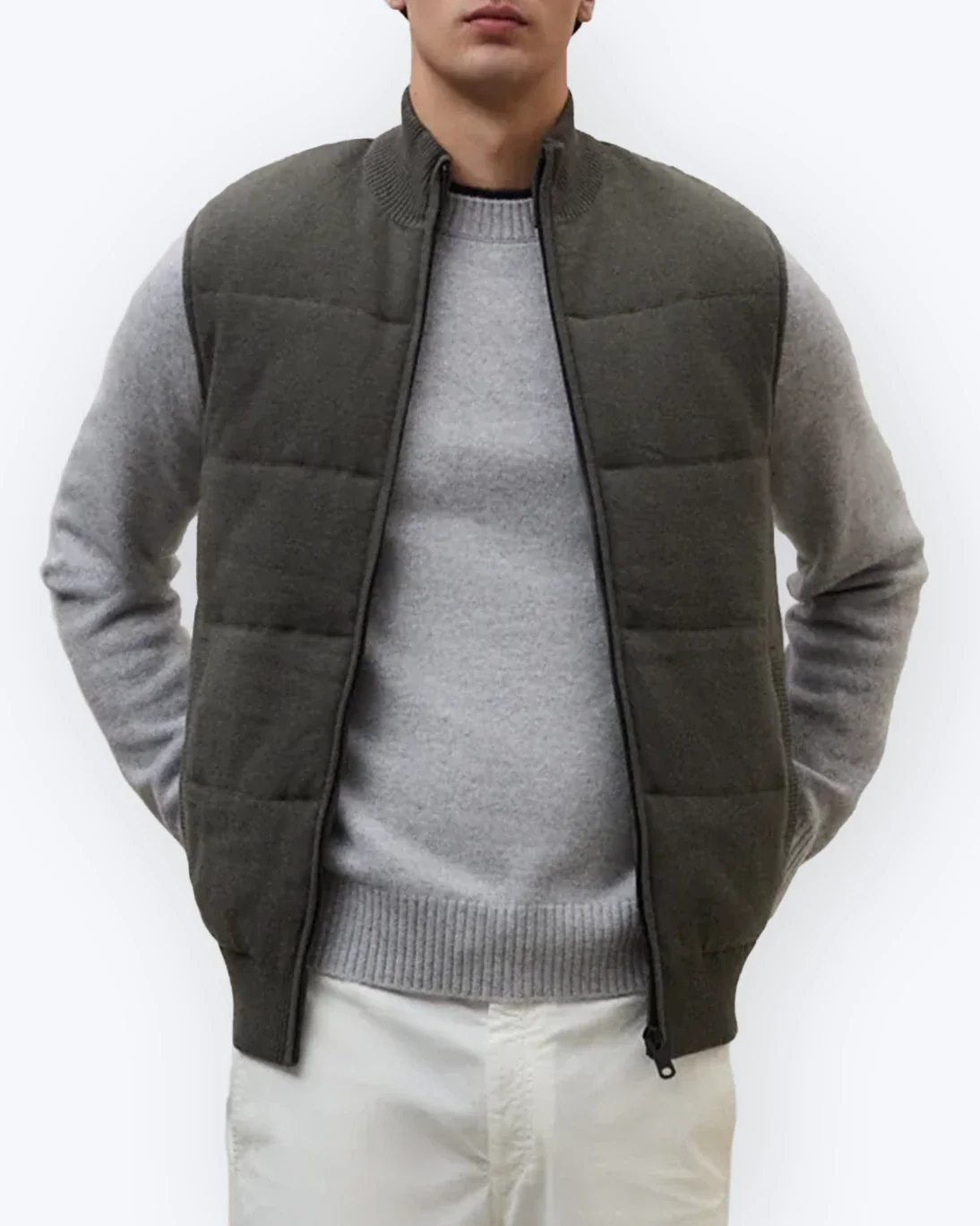 CHALECO CON CREMALLERA VERDE ECOALF - Imagen 3