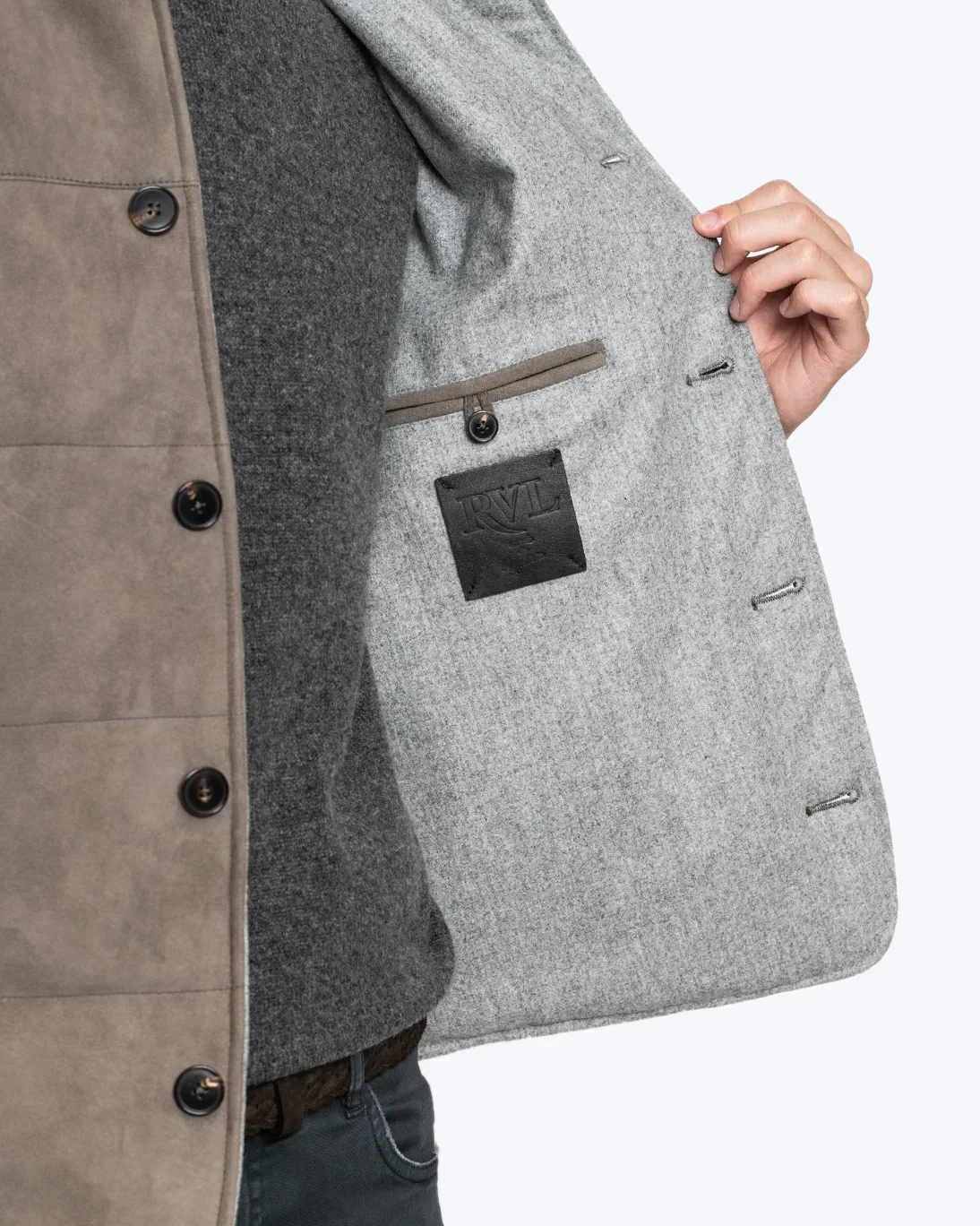 CHALECO DE PLUMA TOPO RVL - Imagen 4