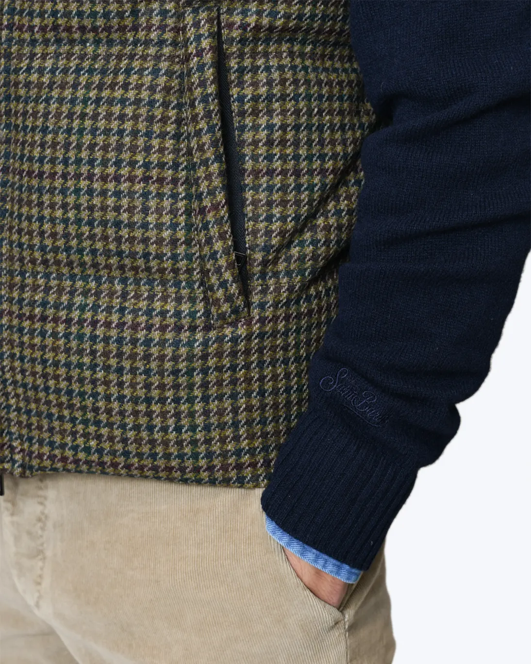 CHALECO DE LANA PATA DE GALLO ZEROSETTANTA - Imagen 3