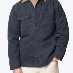 CAZADORA AZUL CON CUELLO DE PANA CHESAPEAKE`S