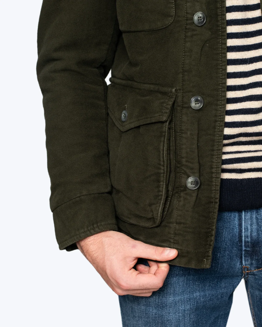 SAHARIANA VERDE MOLESKINE SMITH BL´KER - Imagen 3