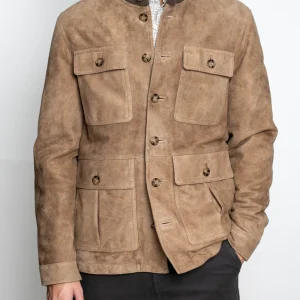 CAZADORA DE ANTE BEIGE VALSTAR