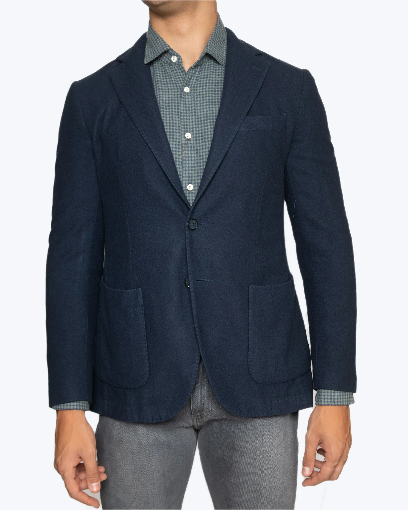 BLAZER DE CASHMERE AZUL SANTANIELLO