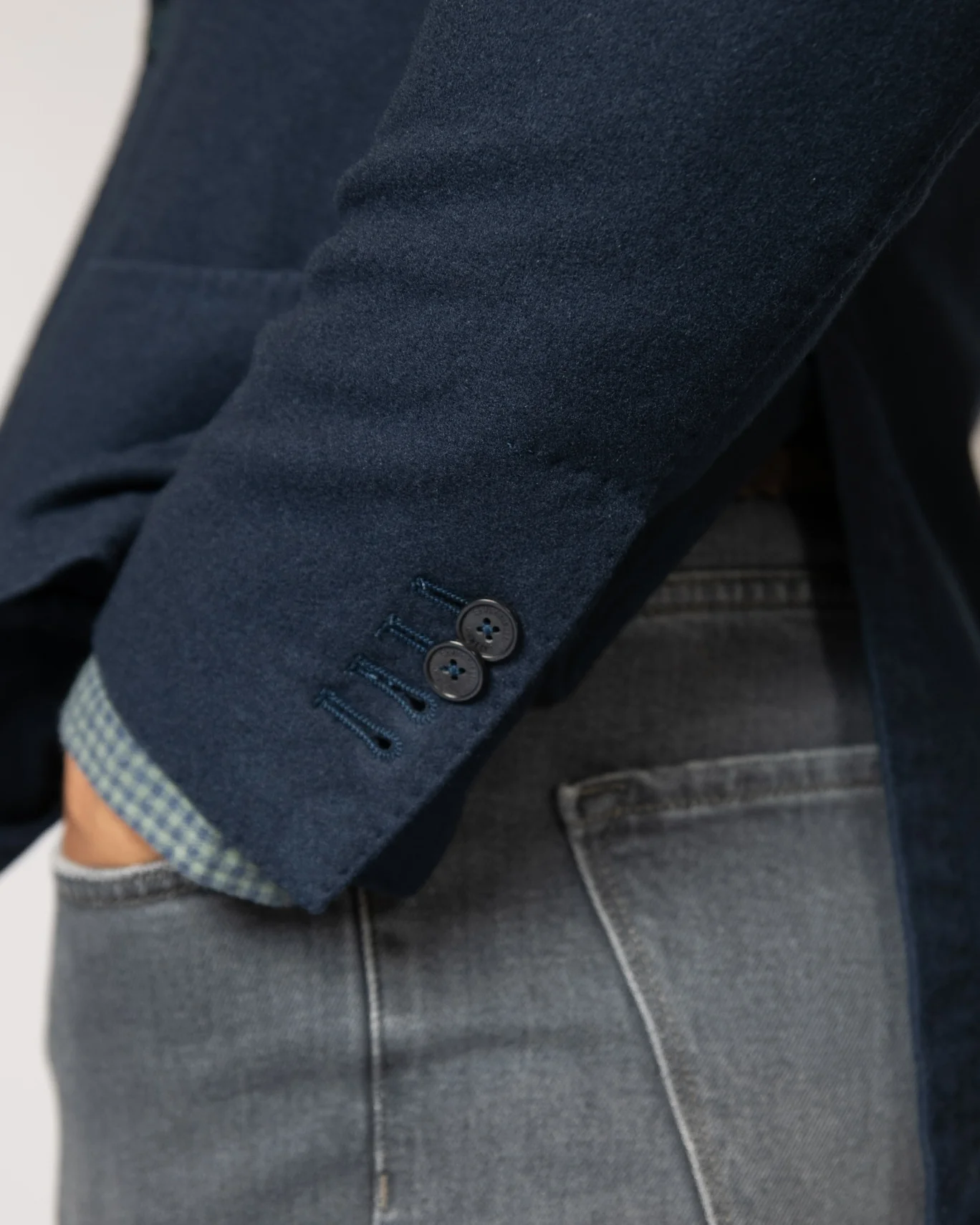 BLAZER DE CASHMERE AZUL SANTANIELLO - Imagen 6