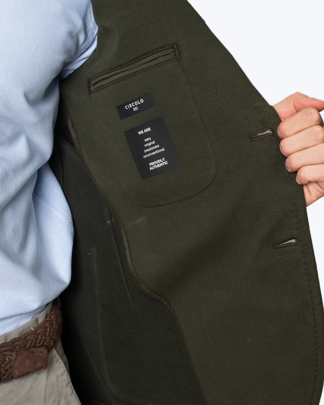 BLAZER VERDE DE ALGODÓN CIRCOLO - Imagen 4