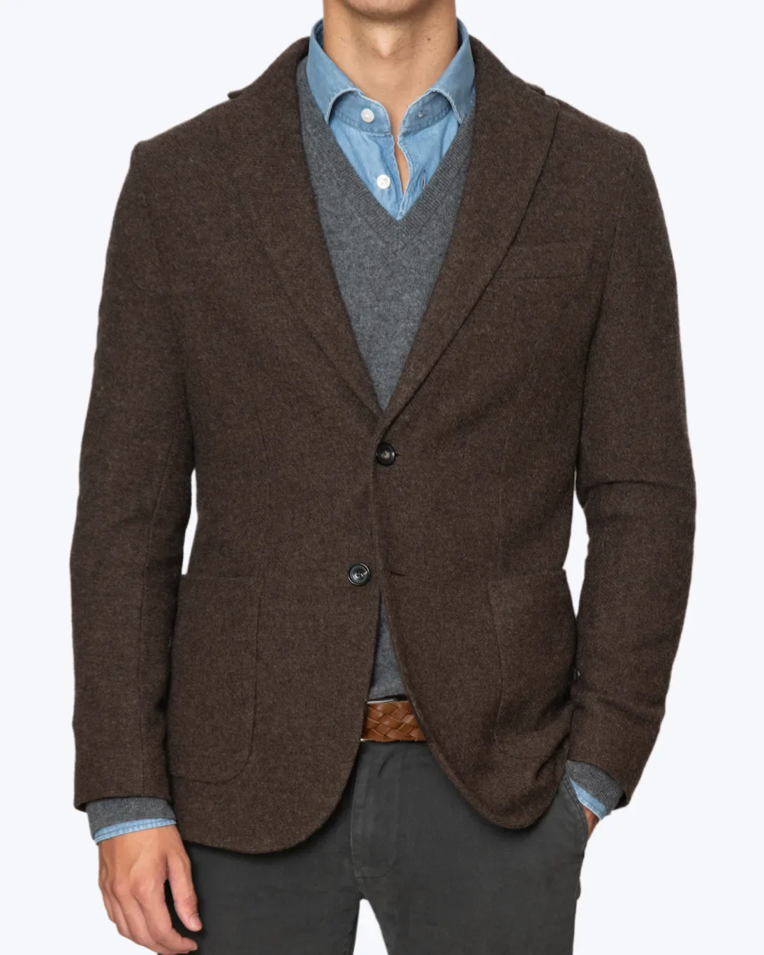 BLAZER DE LANA MARRÓN CIRCOLO